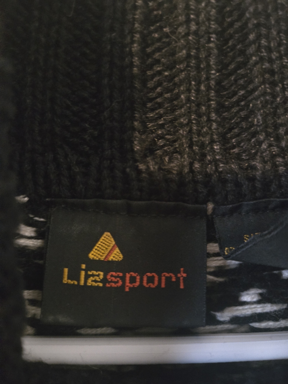 Vtg Liz Claboirne Black & White Patterened Turtleneck Sweater - Picture 4 of 8